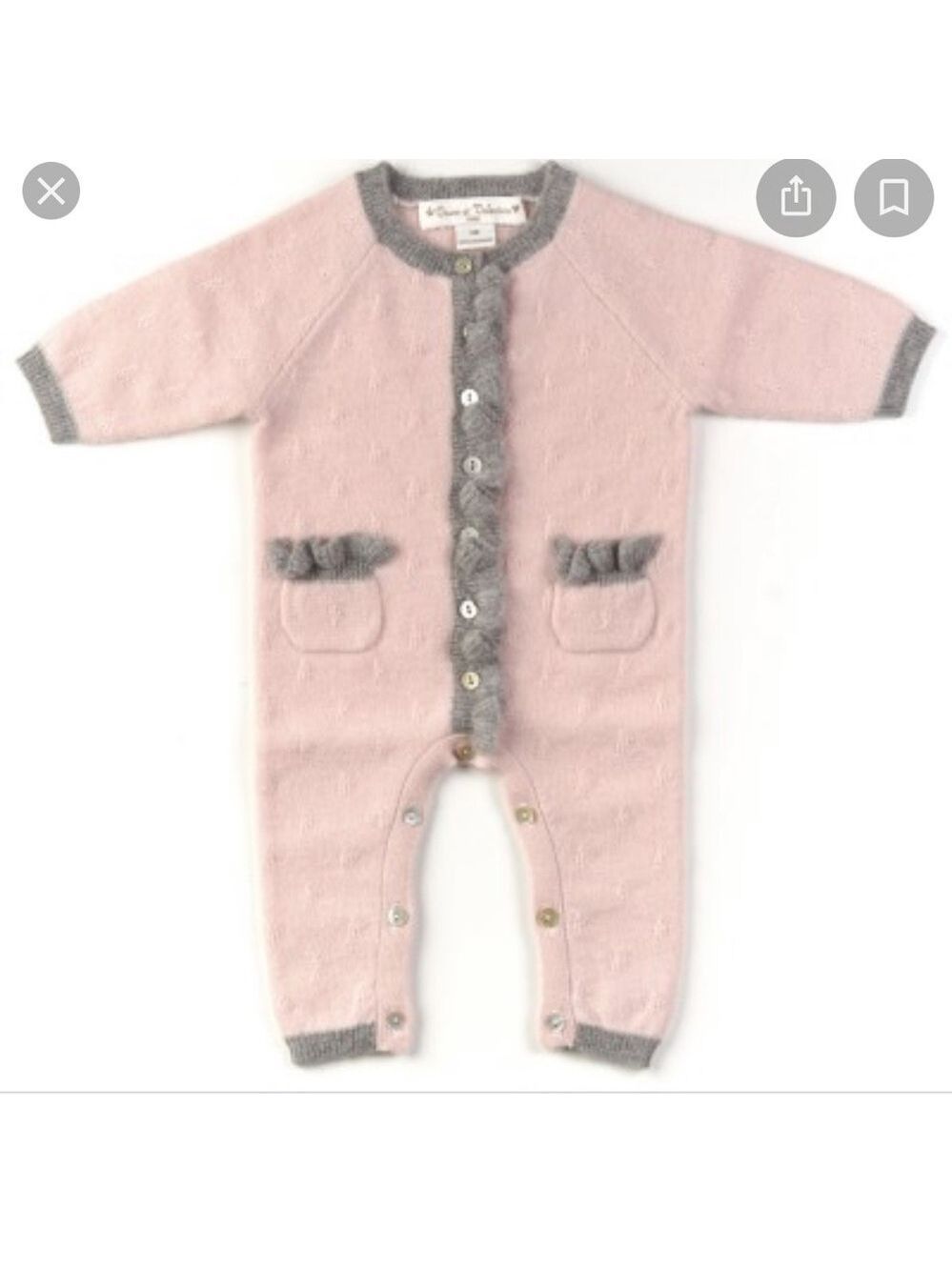 𝅺cashmere infant jumpsuit